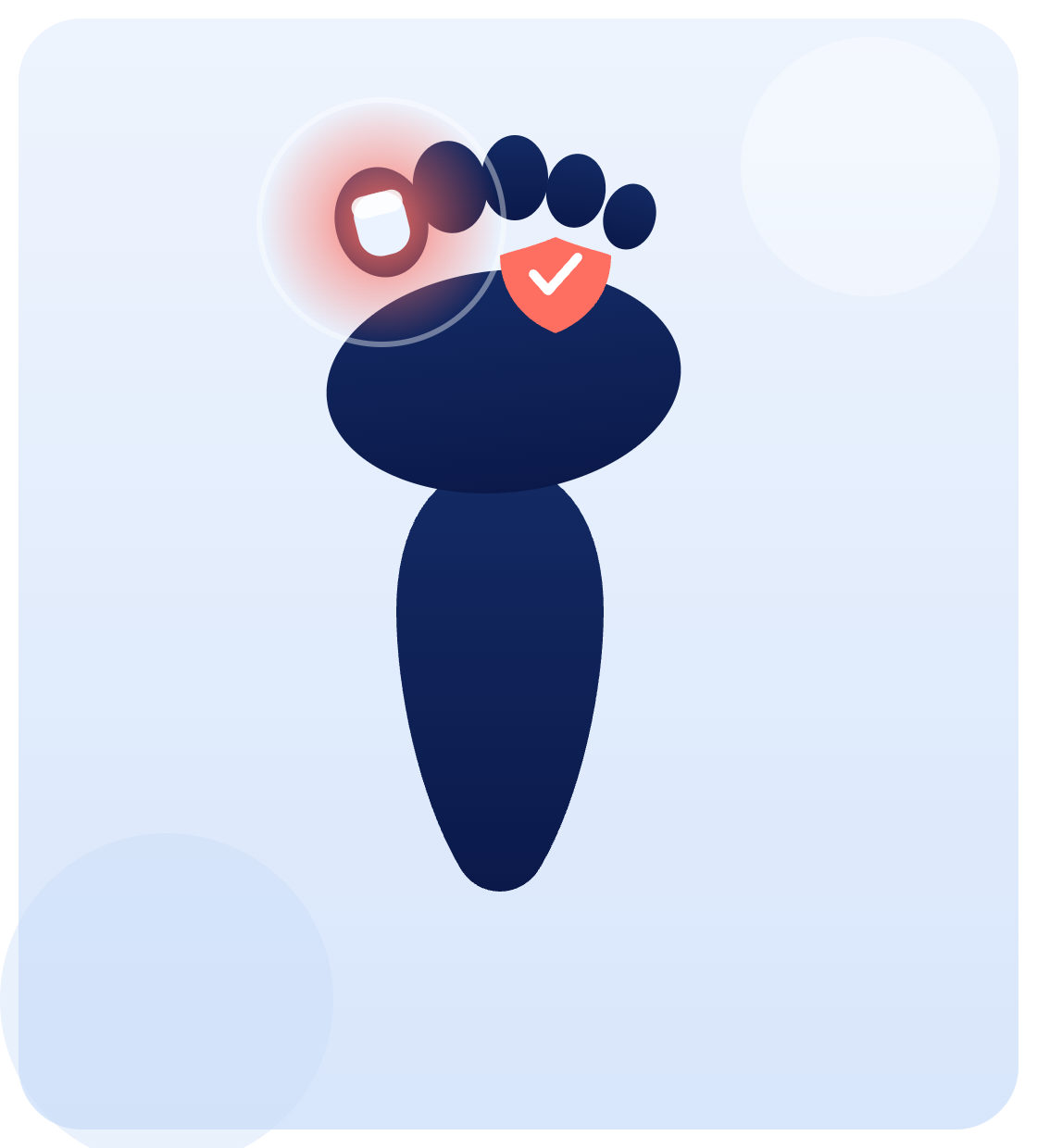 Nail fungus treatment illustration